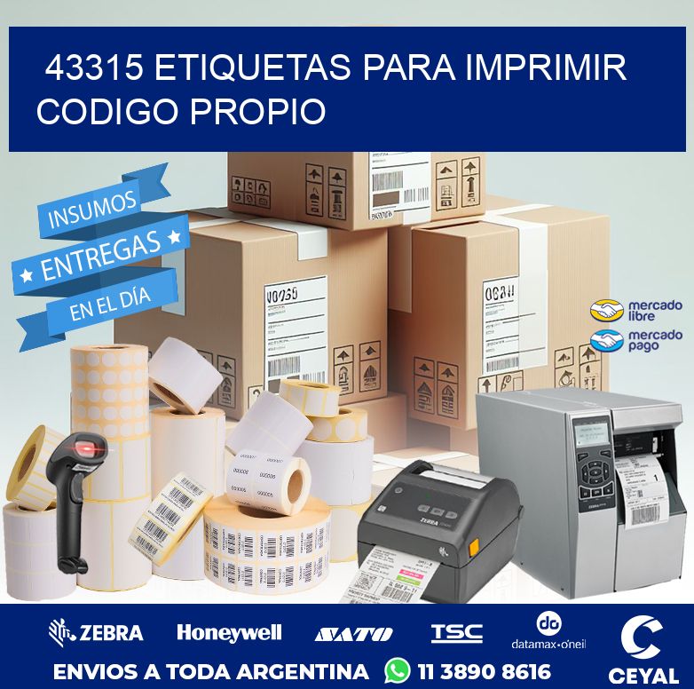 43315 ETIQUETAS PARA IMPRIMIR CODIGO PROPIO