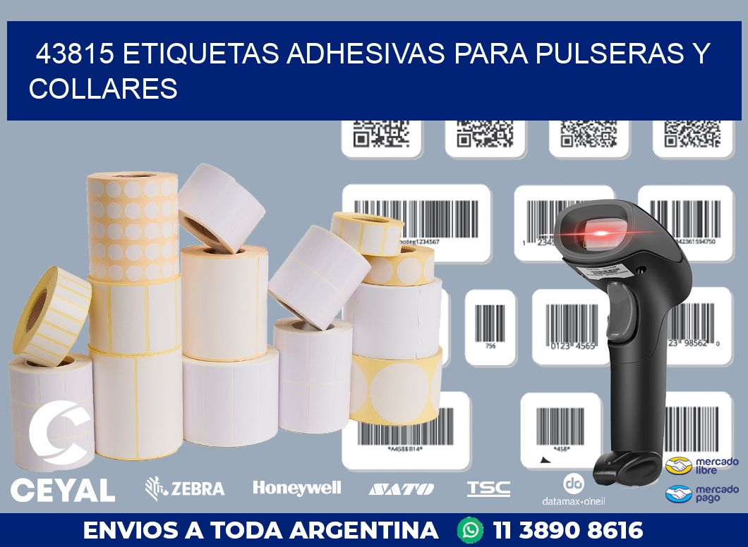 43815 ETIQUETAS ADHESIVAS PARA PULSERAS Y COLLARES