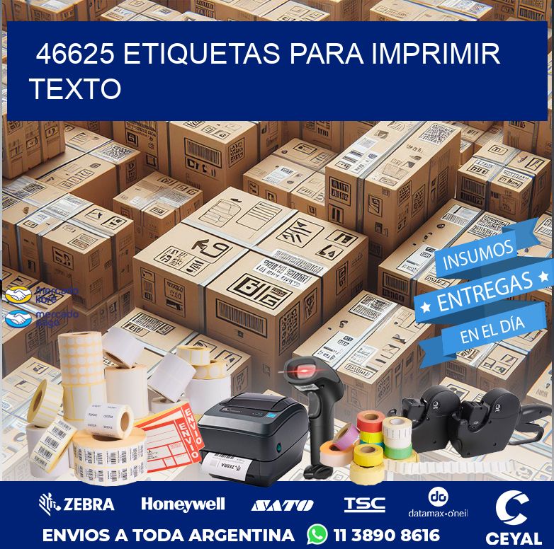 46625 ETIQUETAS PARA IMPRIMIR TEXTO