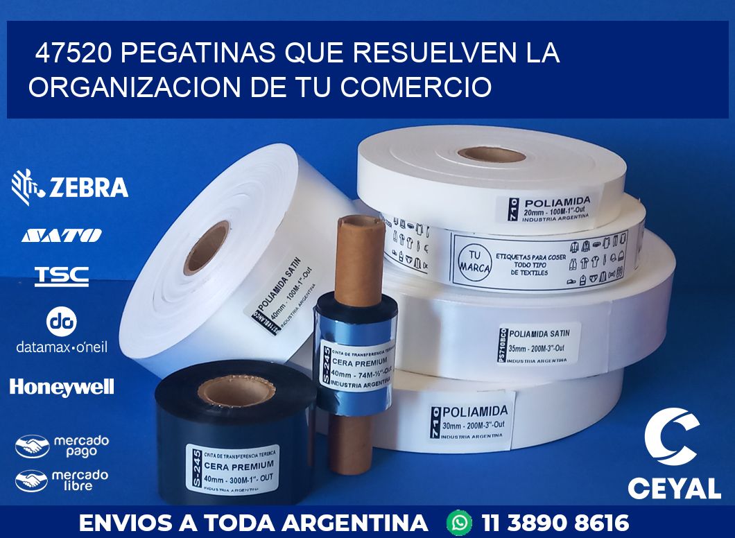 47520 PEGATINAS QUE RESUELVEN LA ORGANIZACION DE TU COMERCIO