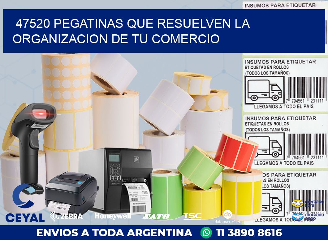 47520 PEGATINAS QUE RESUELVEN LA ORGANIZACION DE TU COMERCIO