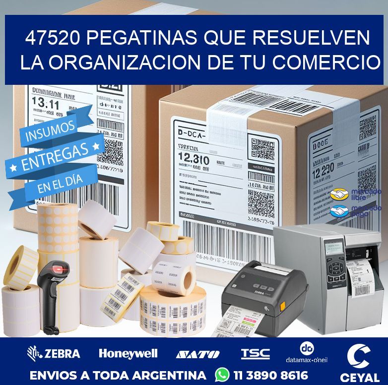 47520 PEGATINAS QUE RESUELVEN LA ORGANIZACION DE TU COMERCIO