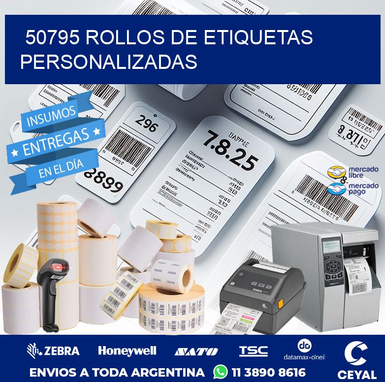 50795 ROLLOS DE ETIQUETAS PERSONALIZADAS