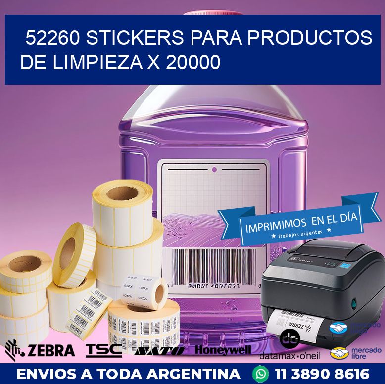 52260 STICKERS PARA PRODUCTOS DE LIMPIEZA X 20000