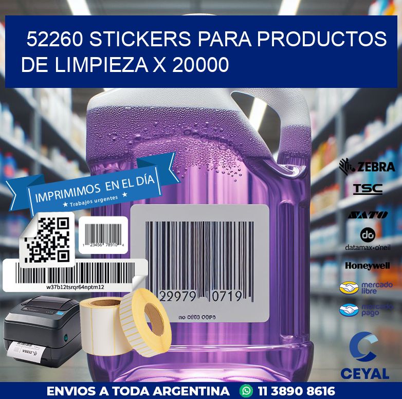 52260 STICKERS PARA PRODUCTOS DE LIMPIEZA X 20000