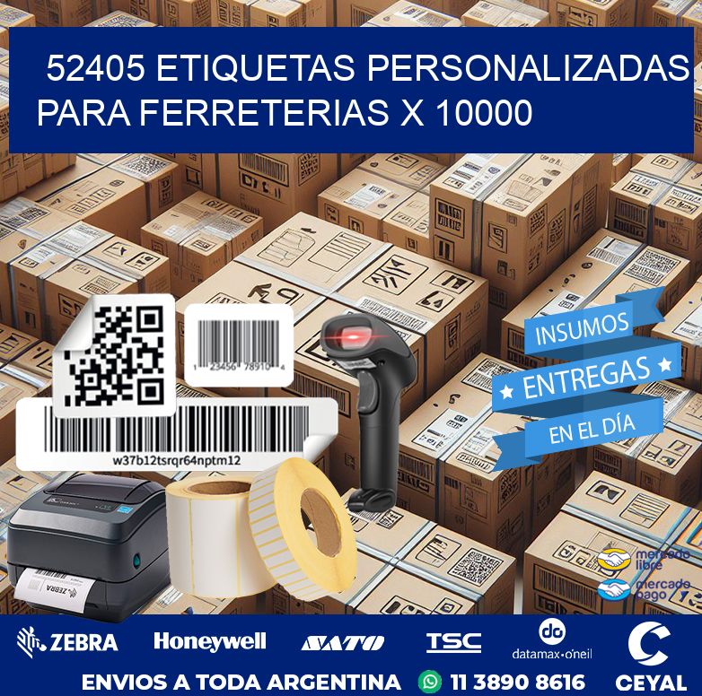 52405 ETIQUETAS PERSONALIZADAS PARA FERRETERIAS X 10000