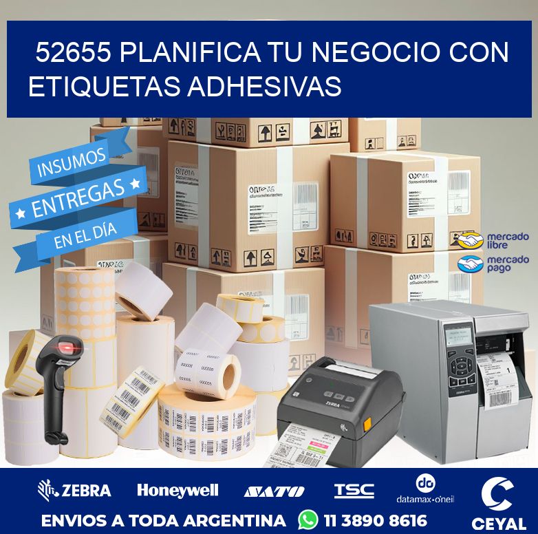 52655 PLANIFICA TU NEGOCIO CON ETIQUETAS ADHESIVAS