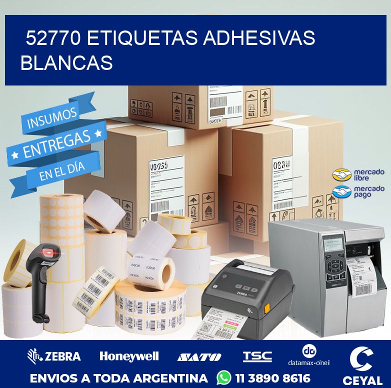 52770 ETIQUETAS ADHESIVAS BLANCAS