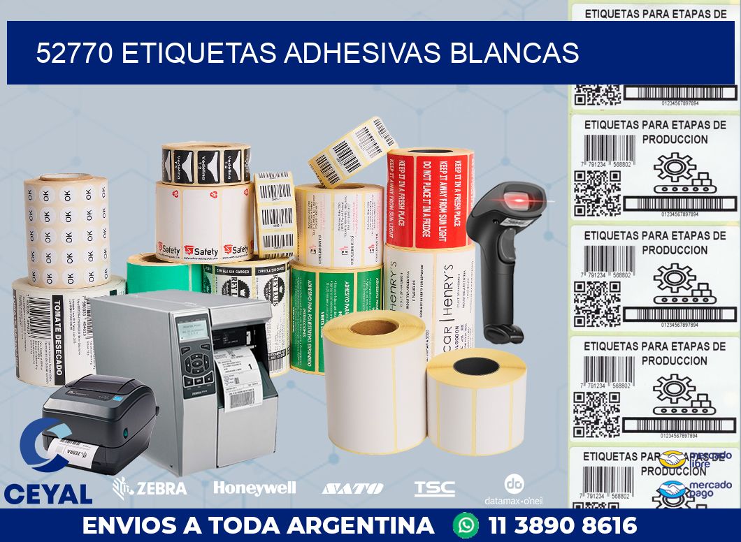 52770 ETIQUETAS ADHESIVAS BLANCAS