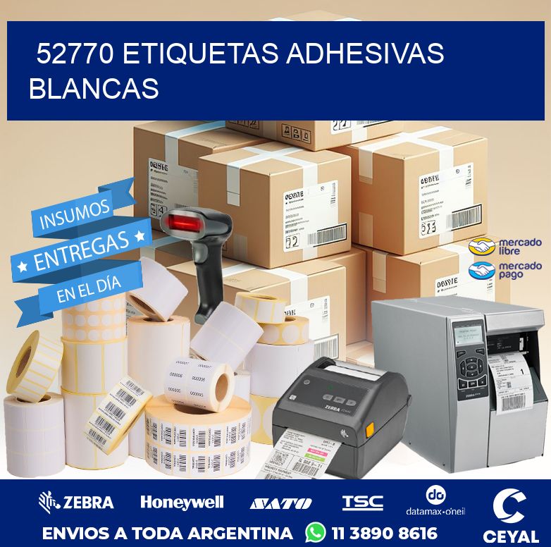52770 ETIQUETAS ADHESIVAS BLANCAS