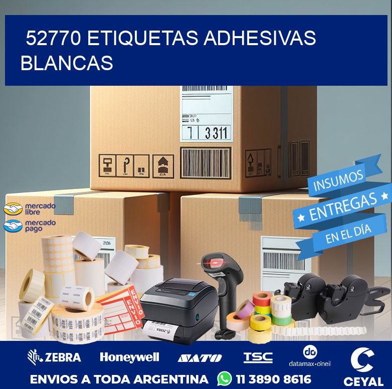 52770 ETIQUETAS ADHESIVAS BLANCAS