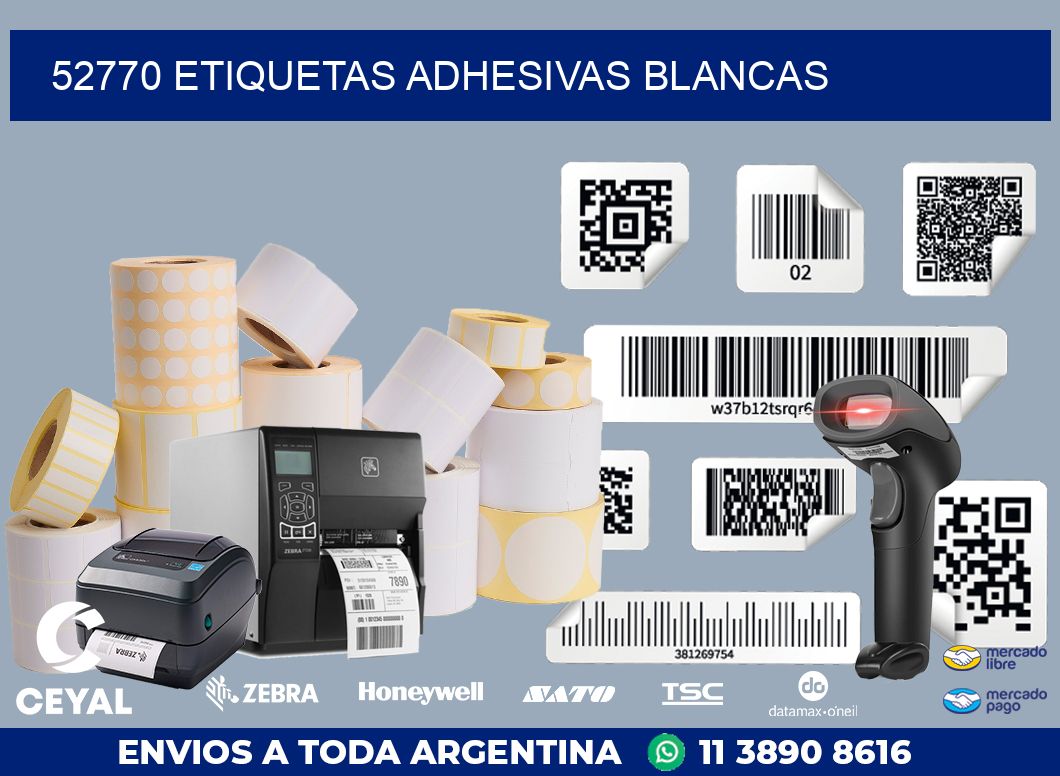 52770 ETIQUETAS ADHESIVAS BLANCAS