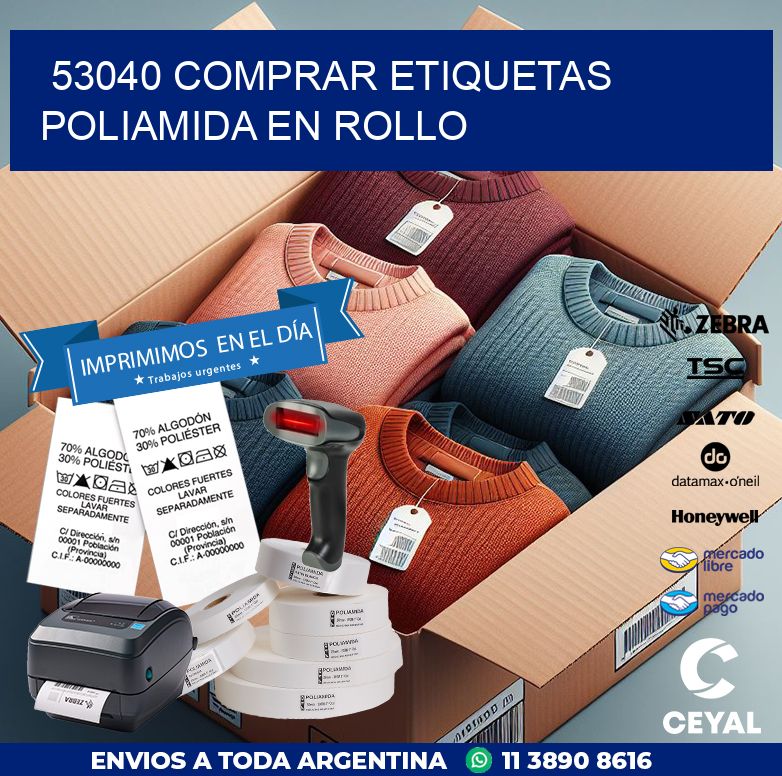 53040 COMPRAR ETIQUETAS POLIAMIDA EN ROLLO