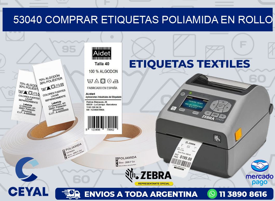 53040 COMPRAR ETIQUETAS POLIAMIDA EN ROLLO