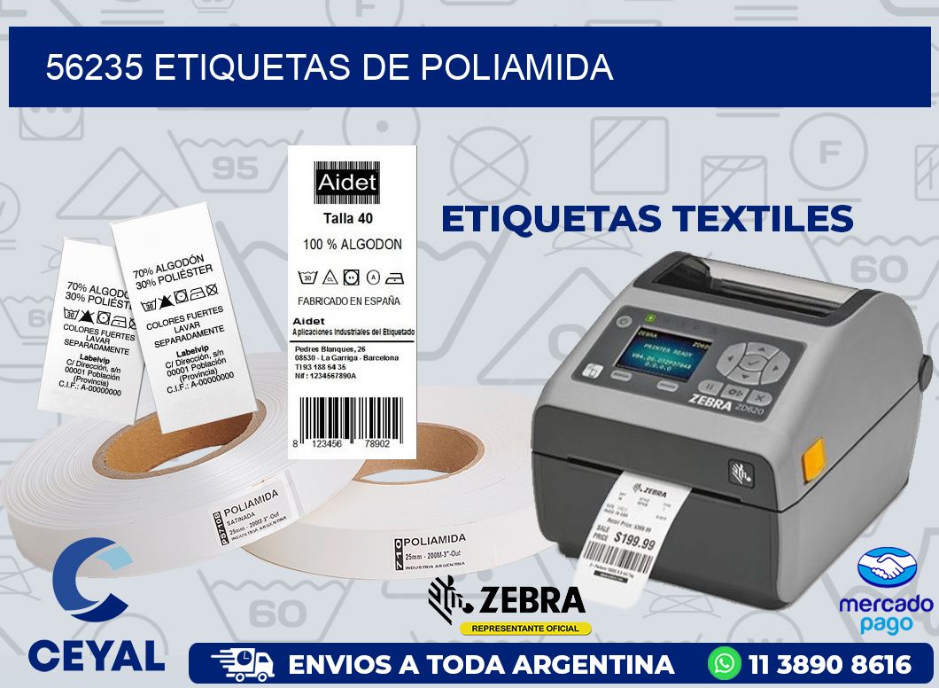 56235 ETIQUETAS DE POLIAMIDA