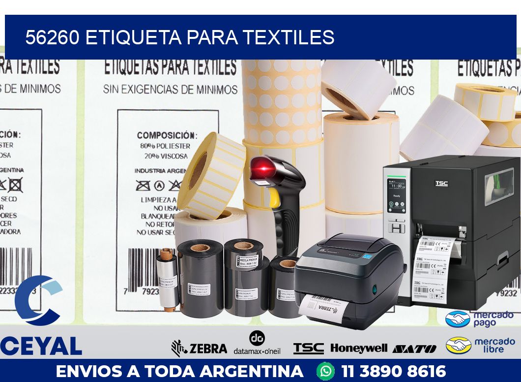 56260 ETIQUETA PARA TEXTILES