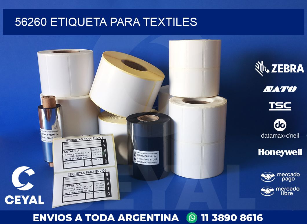 56260 ETIQUETA PARA TEXTILES