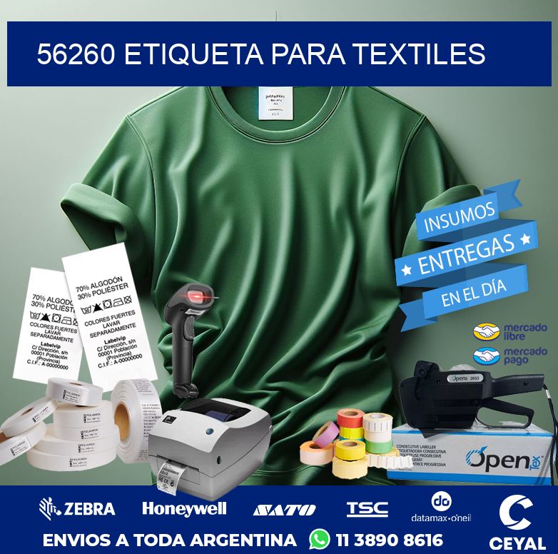 56260 ETIQUETA PARA TEXTILES