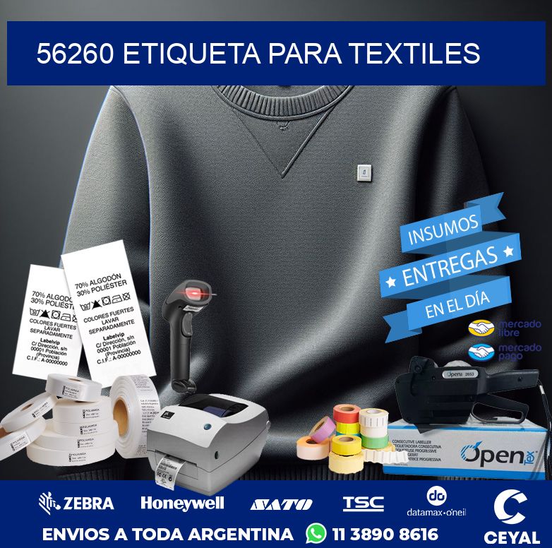 56260 ETIQUETA PARA TEXTILES
