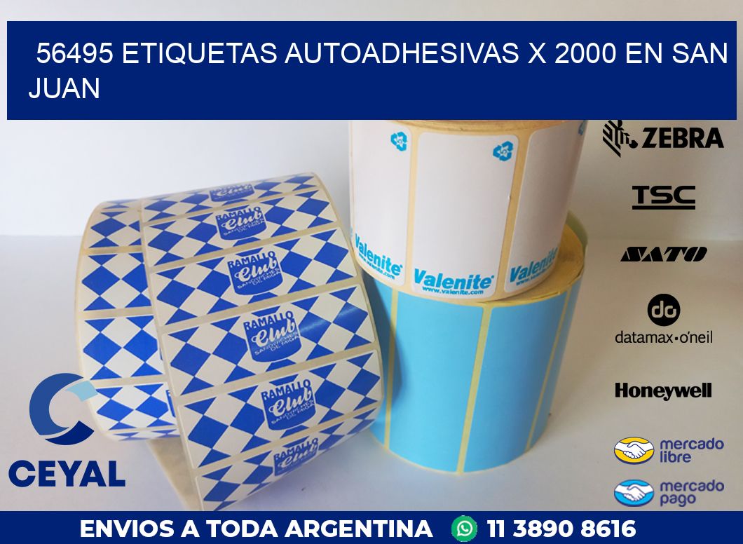 56495 ETIQUETAS AUTOADHESIVAS X 2000 EN SAN JUAN