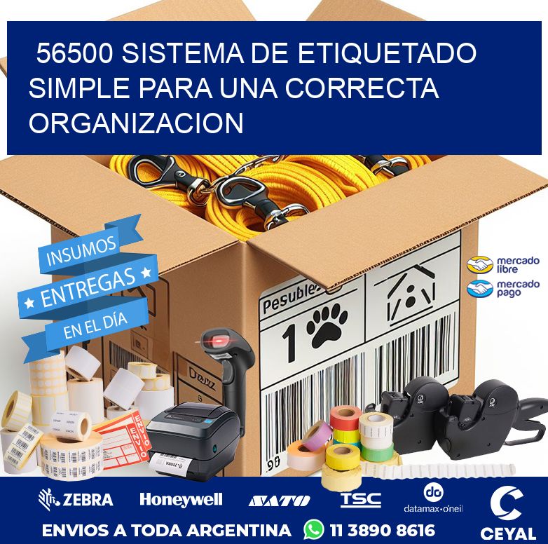 56500 SISTEMA DE ETIQUETADO SIMPLE PARA UNA CORRECTA ORGANIZACION