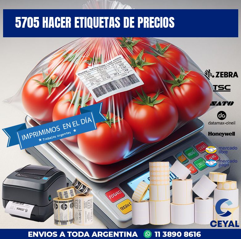 5705 HACER ETIQUETAS DE PRECIOS