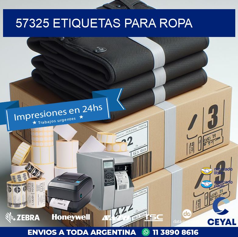 57325 ETIQUETAS PARA ROPA