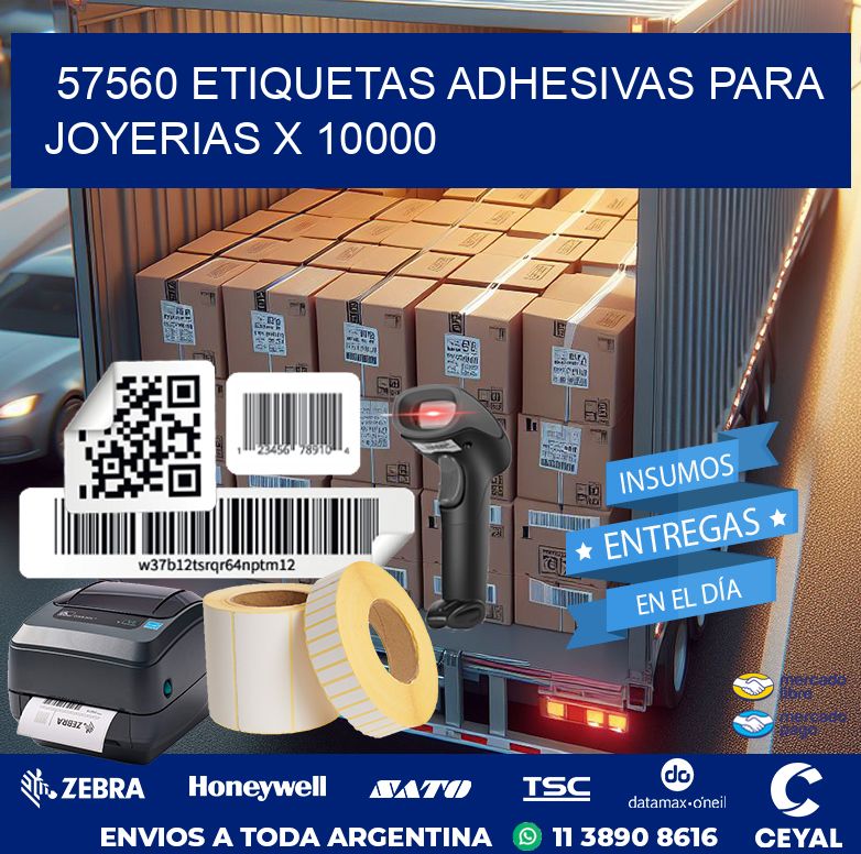 57560 ETIQUETAS ADHESIVAS PARA JOYERIAS X 10000