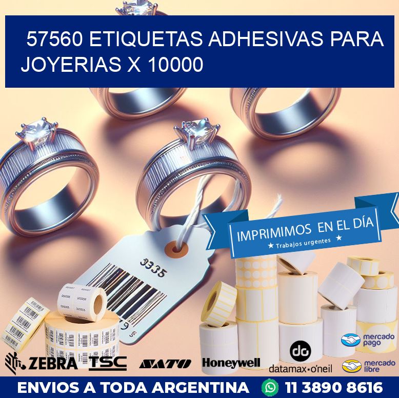 57560 ETIQUETAS ADHESIVAS PARA JOYERIAS X 10000
