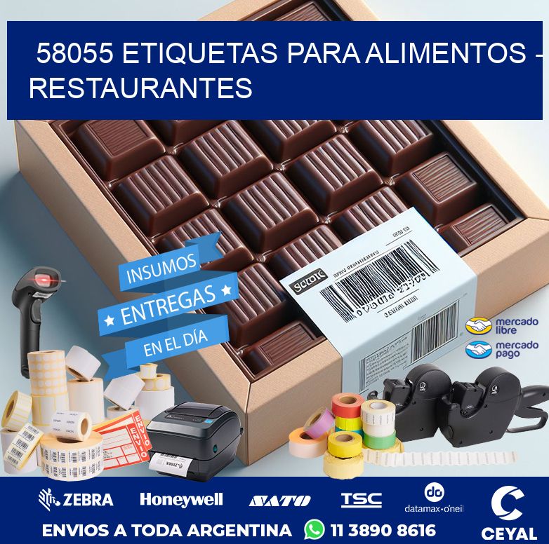 58055 ETIQUETAS PARA ALIMENTOS - RESTAURANTES