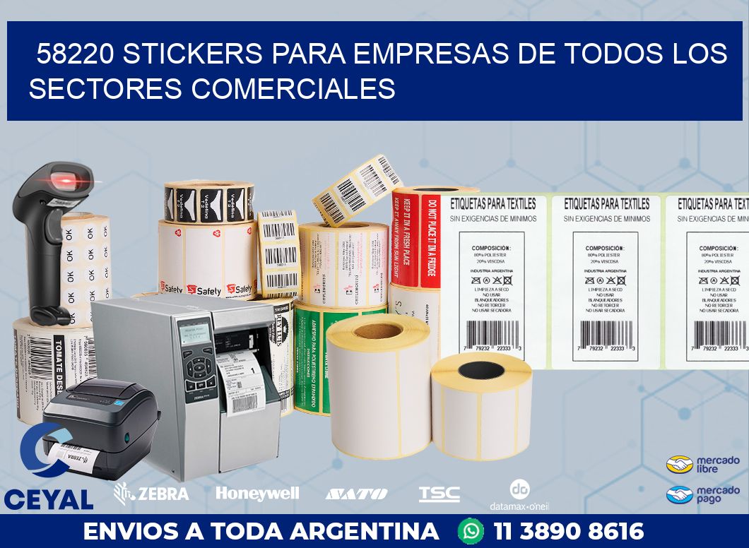 58220 STICKERS PARA EMPRESAS DE TODOS LOS SECTORES COMERCIALES
