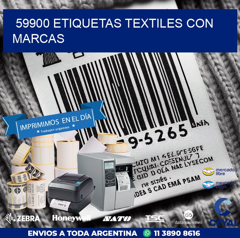 59900 ETIQUETAS TEXTILES CON MARCAS