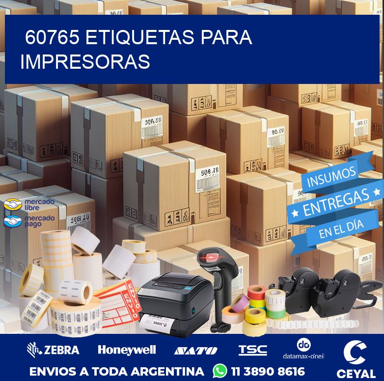 60765 ETIQUETAS PARA IMPRESORAS