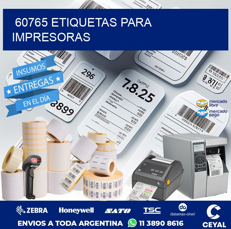 60765 ETIQUETAS PARA IMPRESORAS