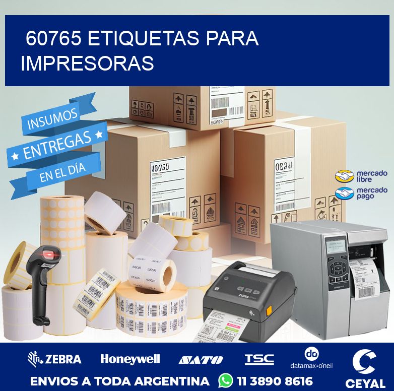 60765 ETIQUETAS PARA IMPRESORAS