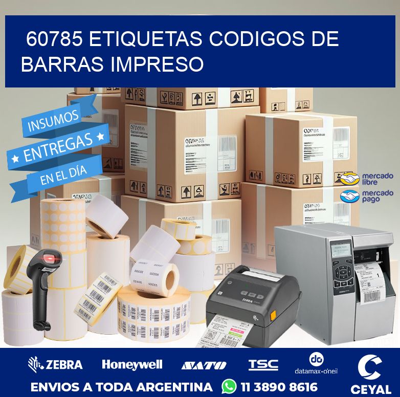 60785 ETIQUETAS CODIGOS DE BARRAS IMPRESO