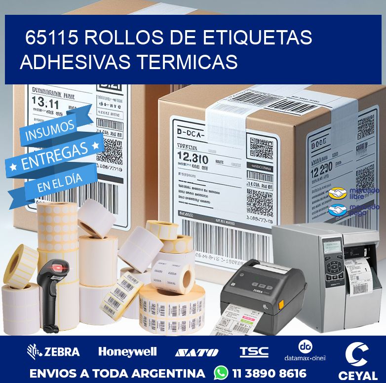 65115 ROLLOS DE ETIQUETAS ADHESIVAS TERMICAS