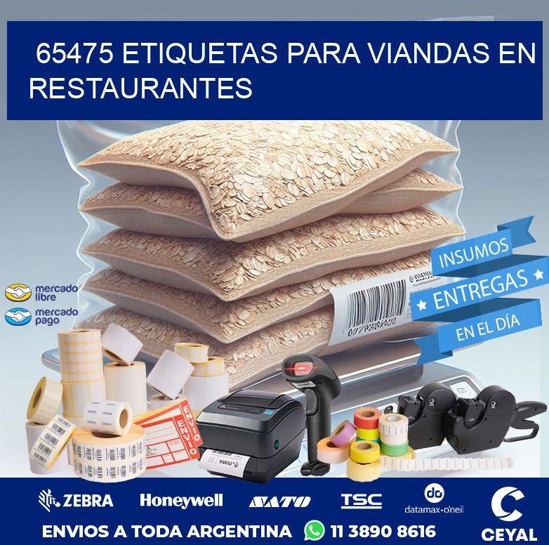 65475 ETIQUETAS PARA VIANDAS EN RESTAURANTES