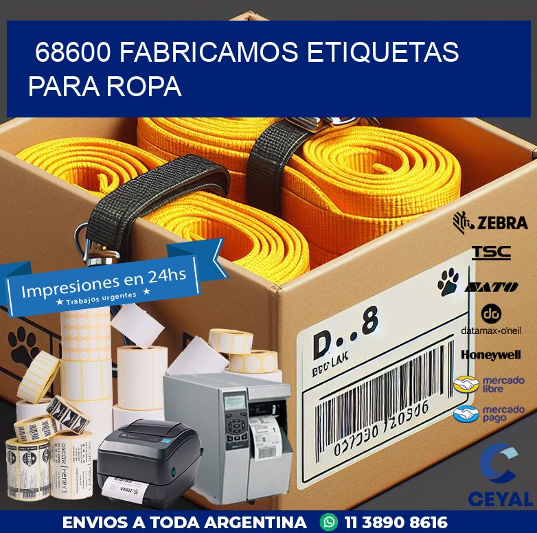 68600 FABRICAMOS ETIQUETAS PARA ROPA