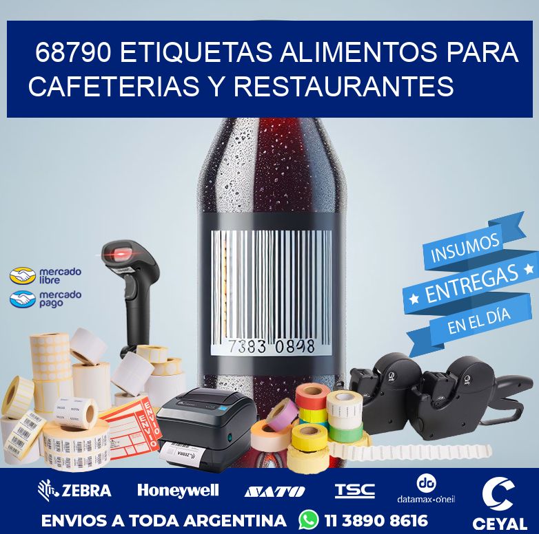 68790 ETIQUETAS ALIMENTOS PARA CAFETERIAS Y RESTAURANTES