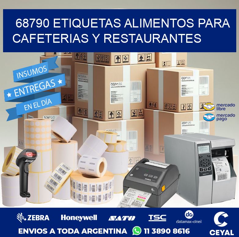 68790 ETIQUETAS ALIMENTOS PARA CAFETERIAS Y RESTAURANTES
