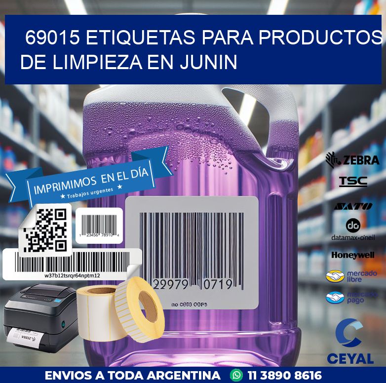 69015 ETIQUETAS PARA PRODUCTOS DE LIMPIEZA EN JUNIN