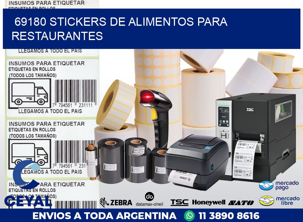 69180 STICKERS DE ALIMENTOS PARA RESTAURANTES