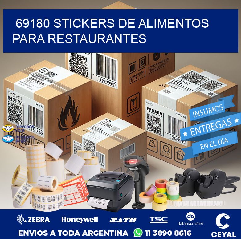 69180 STICKERS DE ALIMENTOS PARA RESTAURANTES