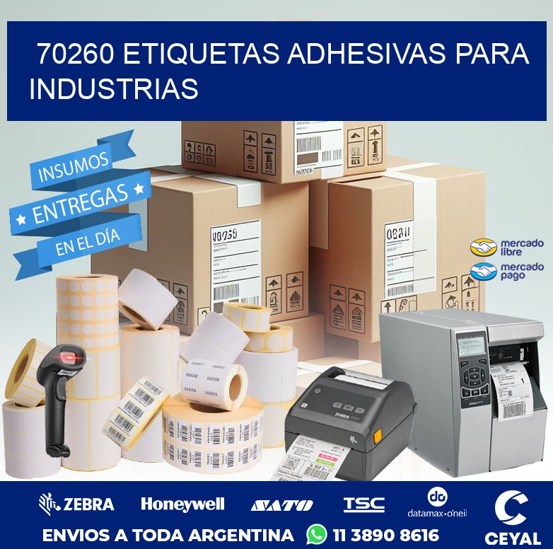 70260 ETIQUETAS ADHESIVAS PARA INDUSTRIAS
