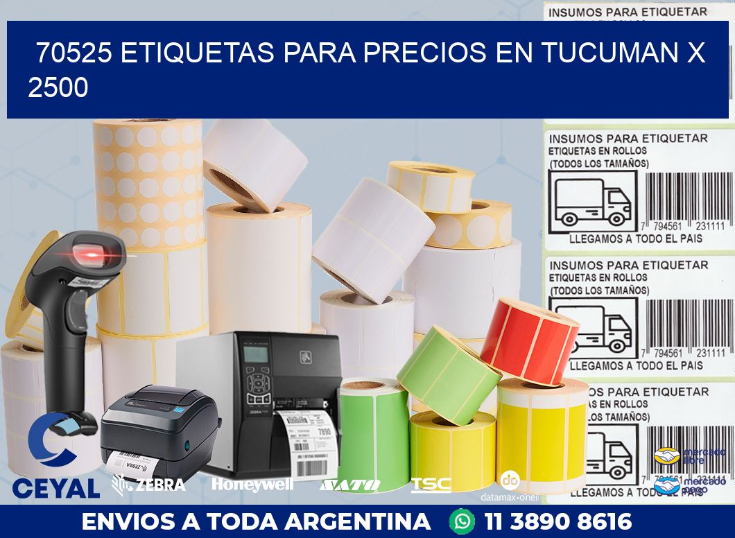70525 ETIQUETAS PARA PRECIOS EN TUCUMAN X 2500