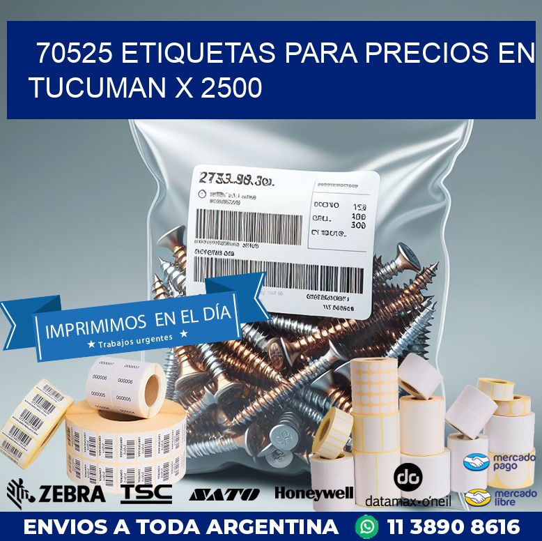 70525 ETIQUETAS PARA PRECIOS EN TUCUMAN X 2500