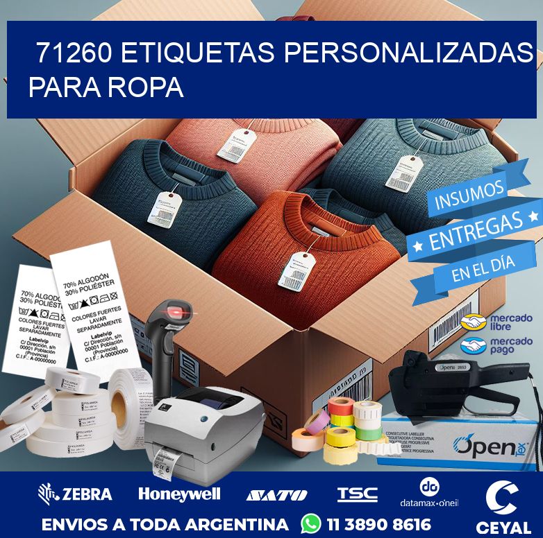 71260 ETIQUETAS PERSONALIZADAS PARA ROPA