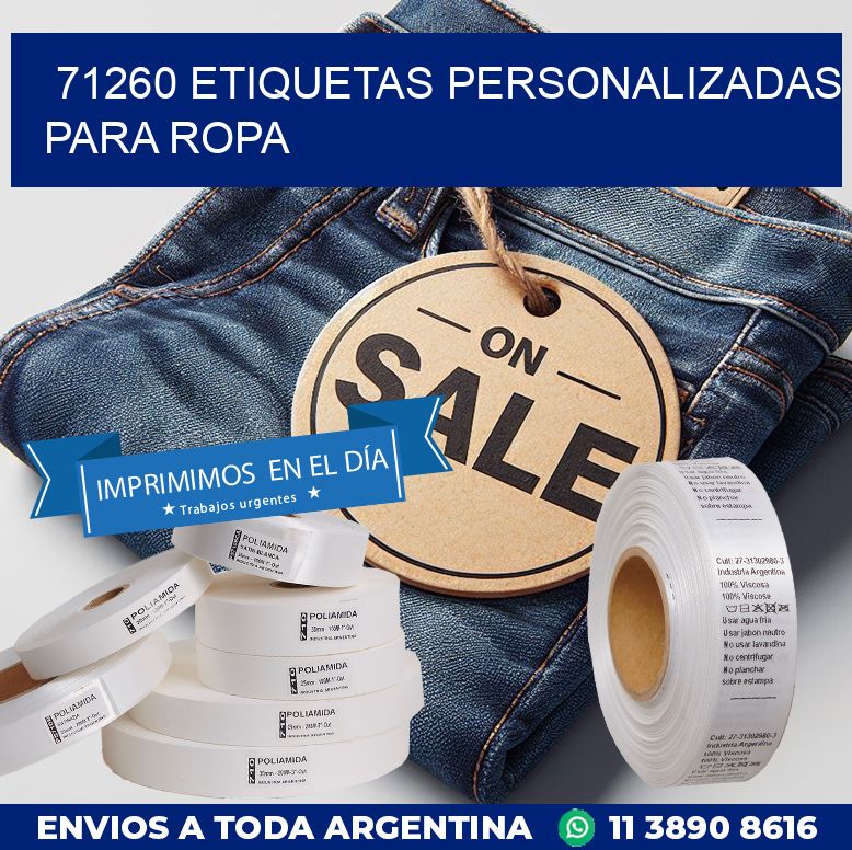 71260 ETIQUETAS PERSONALIZADAS PARA ROPA