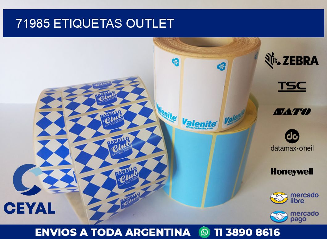 71985 ETIQUETAS OUTLET